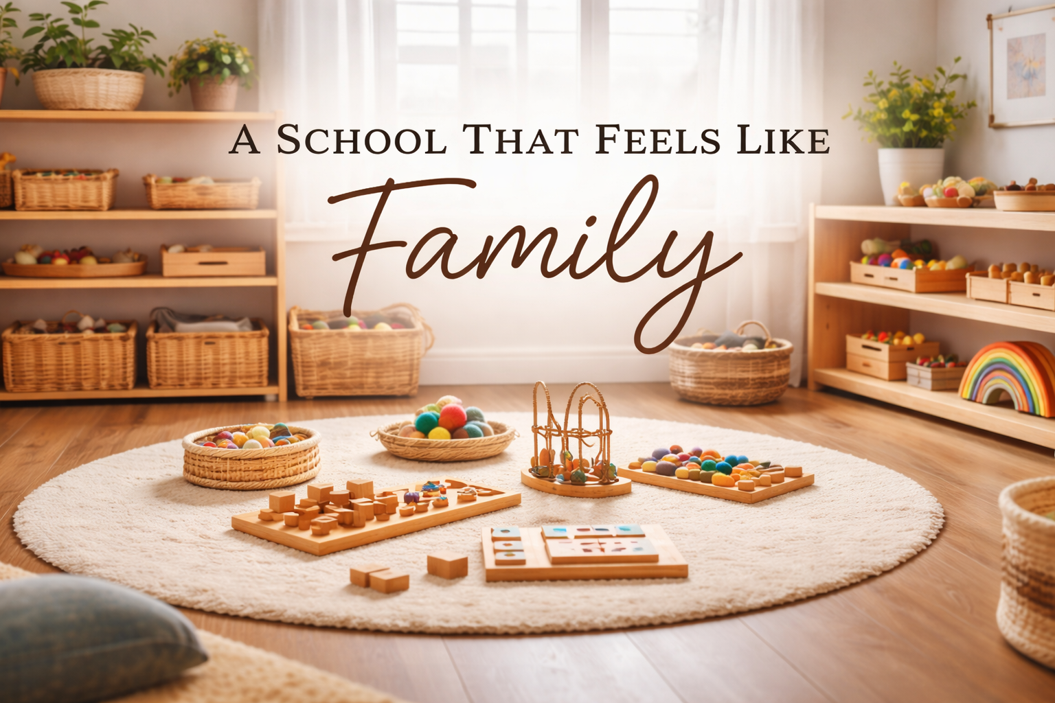 A warm Montessori classroom that feels like family at Applewood Rainbow
